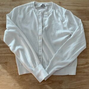 Madewell white Crewneck Cardigan in 100% Cotton